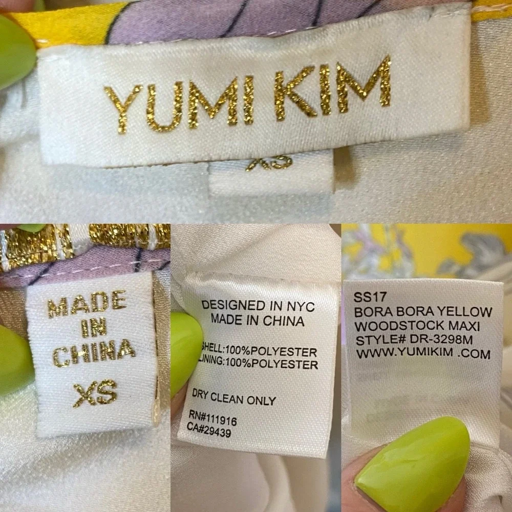 Yumi Kim Charvi Woodstock‎ Floral Maxi Dress Bora Bora Yellow Anthropologie XS